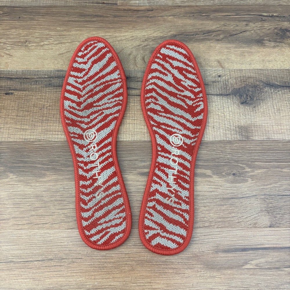 Rothy’s The Loafer Zebra Knit Flats Animal Print Limited Edition Red - Picture 3 of 9